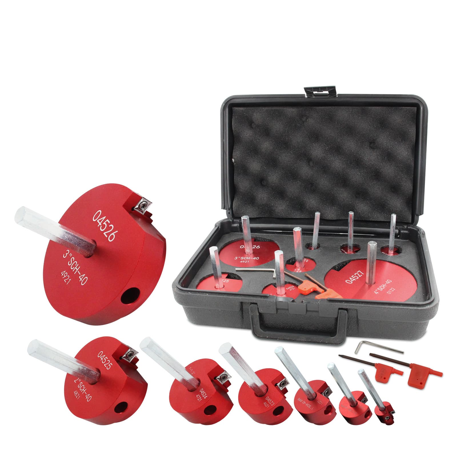 8-Piece Set PVC Pipe Hole Expander Kit Suitable for PVC, CPVC, ABS Pipes