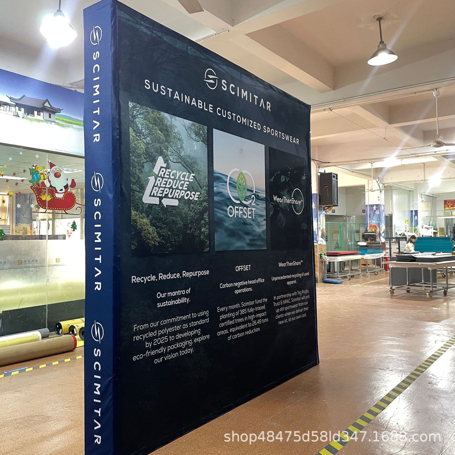 Custom Double-Sided Pull-Net Display Stand Sign-In Display Stand Backdrop Signature Wall Square Tube Aluminum Alloy Pull-Net