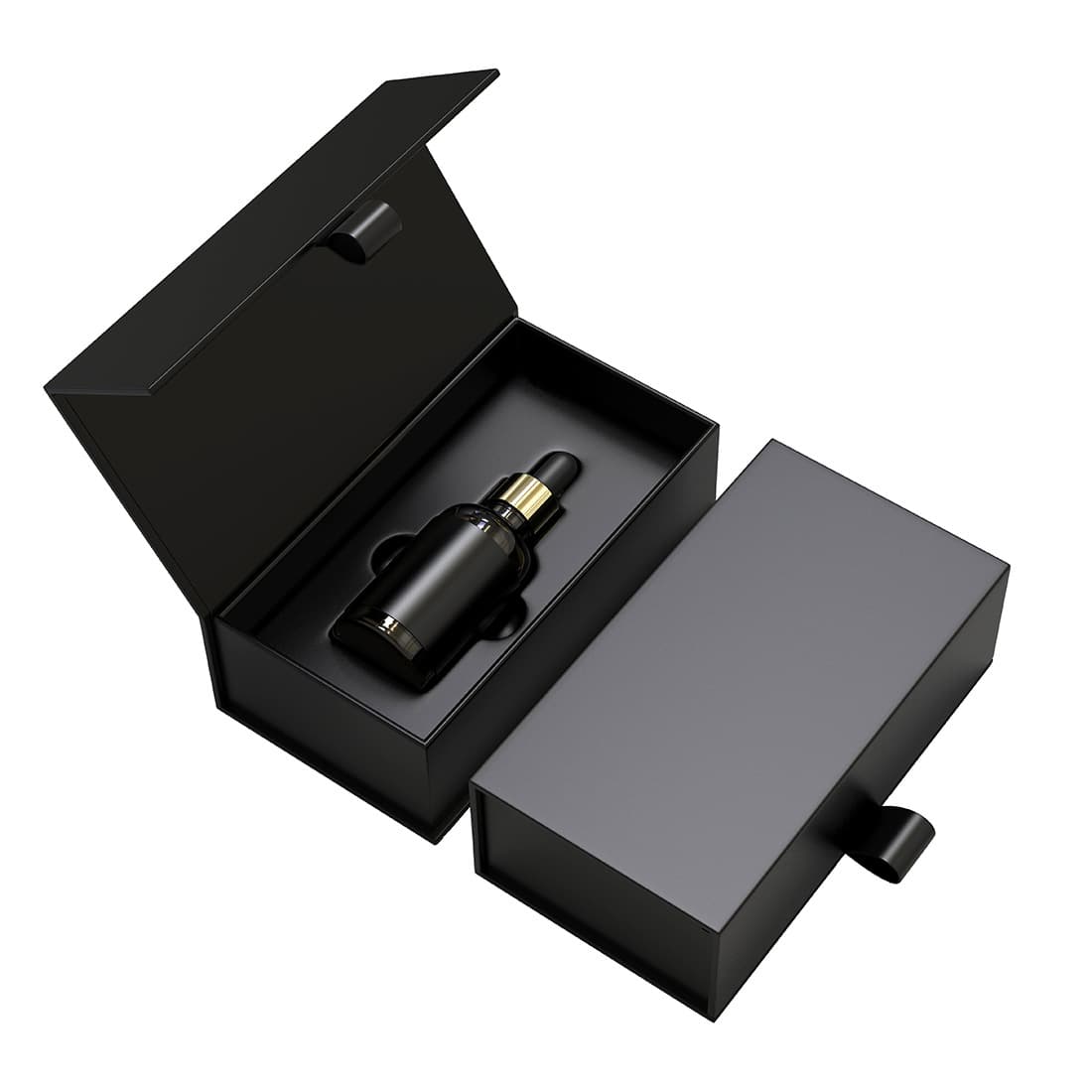 Factory Custom Packaging Box Paper Black Perfume Empty Perfume