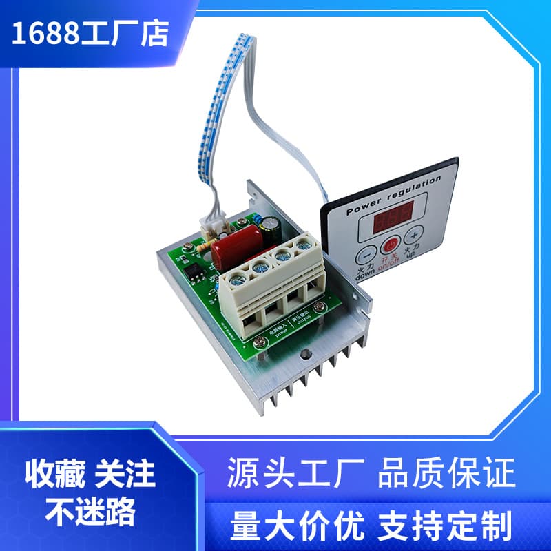 10000W Thyristor, Ultra High-Power Electronic Digital Voltage Regulator, Digital Control for Dimming, Speed, and Temperature