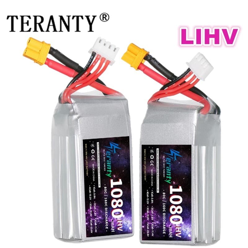 HV FPV Drone Battery 1080mAh 3S 11.4V 80C High Voltage LiPo for RC Drone