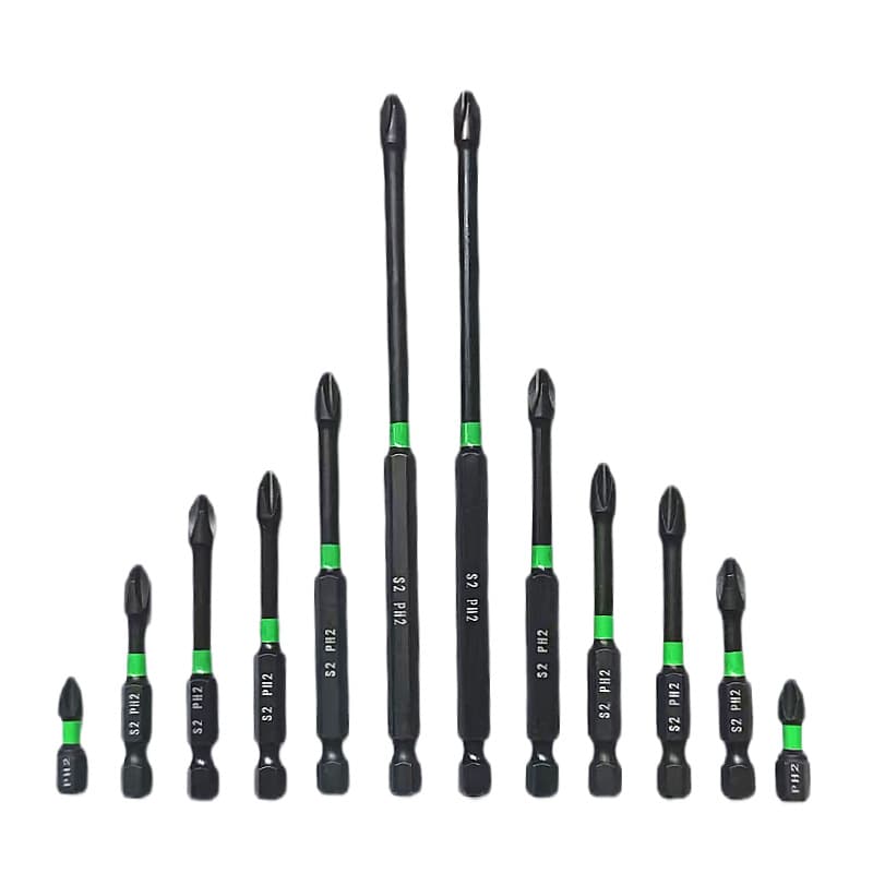 Manufacturer direct supply bits, strong magnetic bits driver heads screw bits, compatible with various electric/pneumatic bit series for sampling.