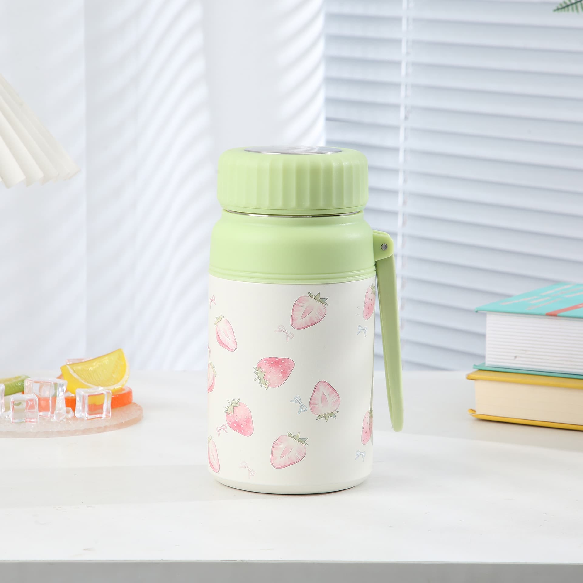 Large Capacity 316 Insulated Cup 1000ML with Handle Minimalist Office Portable Water Bottle Factory Customization