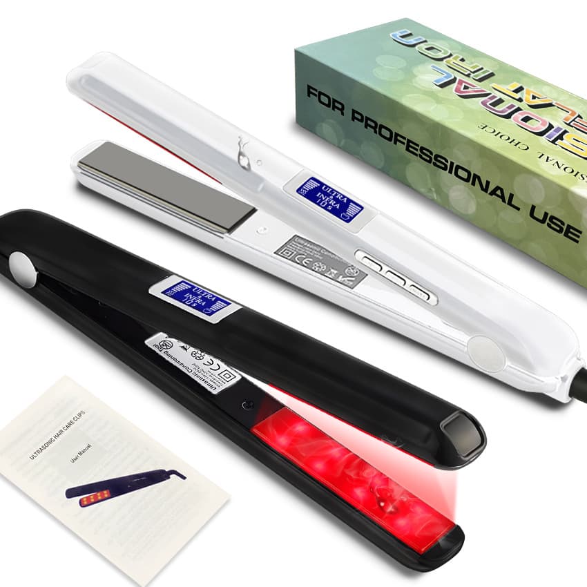 Ultrasonic Hair Dryer Infrared Cold Steam Straightening Iron Multi-Function Professional Salon No Heat Electric Clamp