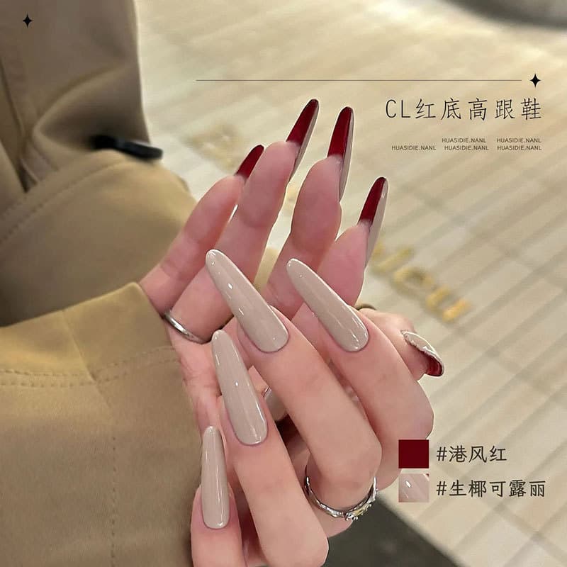 Autumn/Winter Fair-Skin CL Red Sole High Heel Nail Polish Gel Nude Ins Style High-End Sensation Viral Hot Style