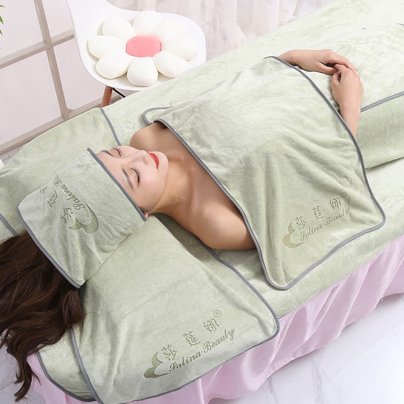 High-End Five-Piece Towel Set for Beauty Salons, Soft and Lint-Free with Logo Processing