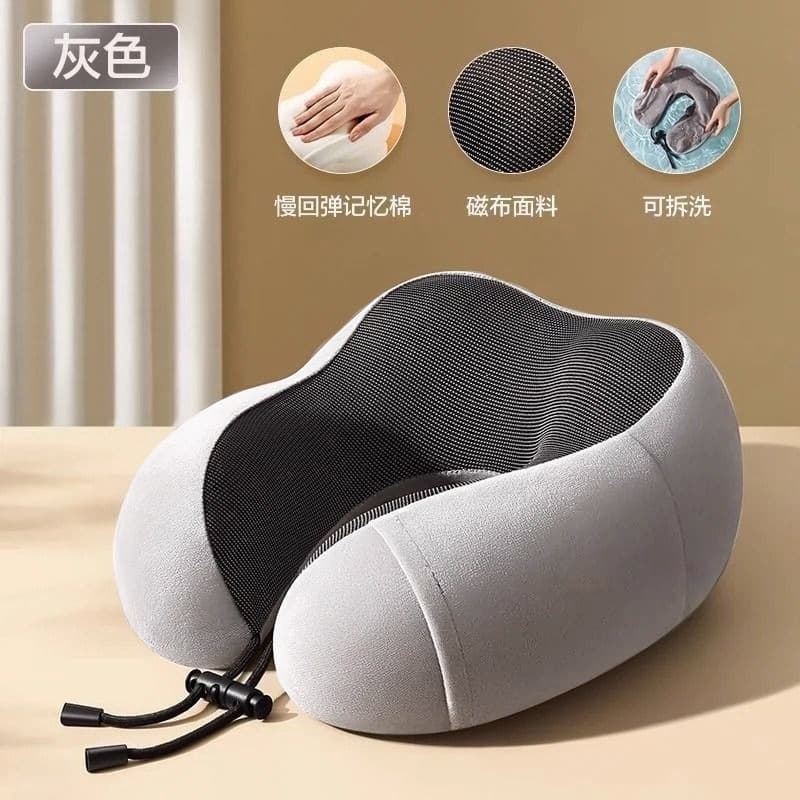 Cross-border Exclusive Portable Memory Foam U-shaped Neck Pillow, Removable and Washable for Office Use