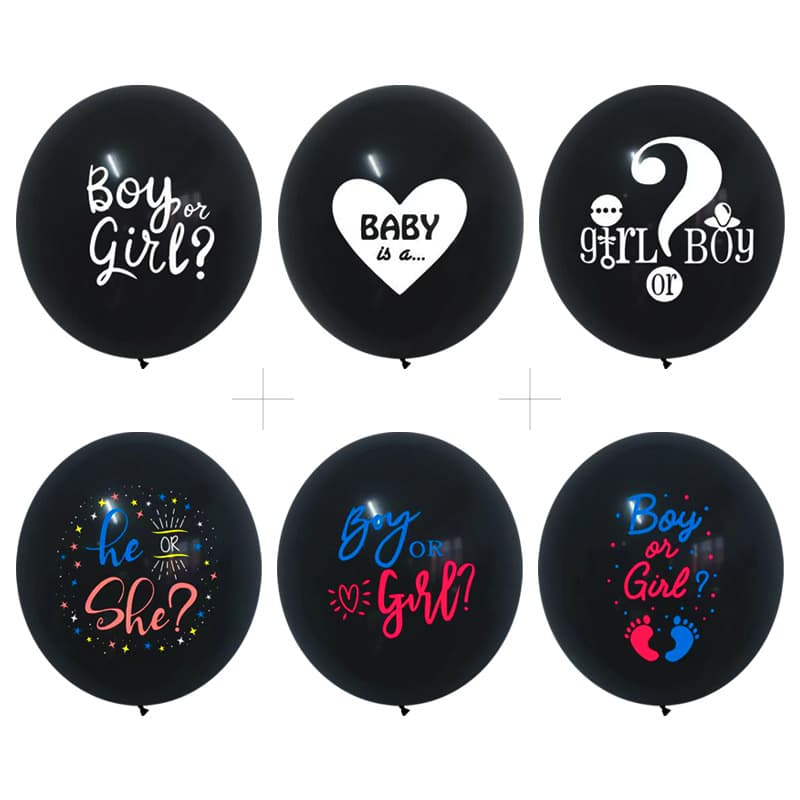 Amazon Cross-border 36-inch Black Sex Reveal Balloon Boy or Girl Boys and Girls Arrange Big Balloon