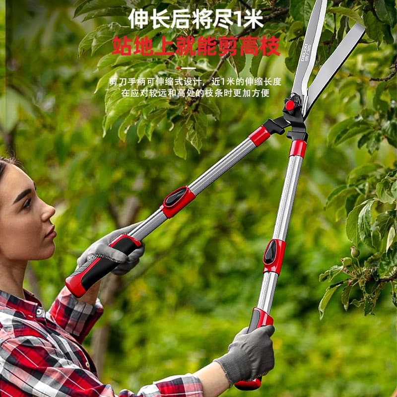Delixi Thick Branch Pruner Gardening Lawn Hedge Trimmer Fruit Tree Large Scissors Garden Tools K5 Steel Labor-Saving Telescopic Durable