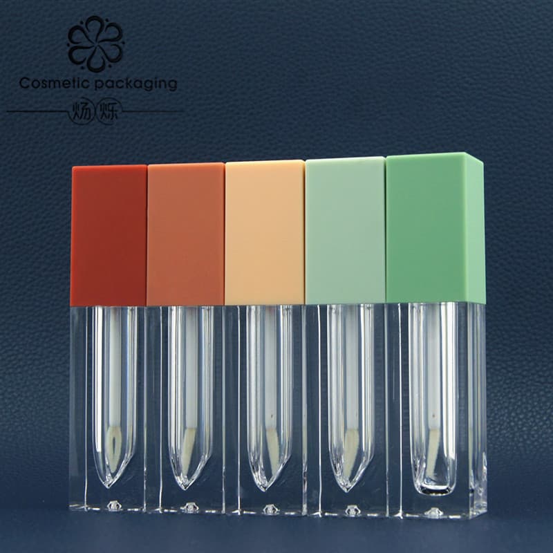 Factory Direct Wholesale Multi-Color Frosted Cap Transparent Bottle Lip Gloss Tube Lipstick Tube Empty Tube Cosmetic Tube Print Logo