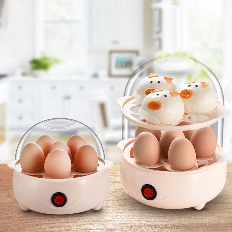 Playful Bear Egg Cooker with Dry-Burn Protection, Mini Steamer for Egg Custard - Home Breakfast Essential