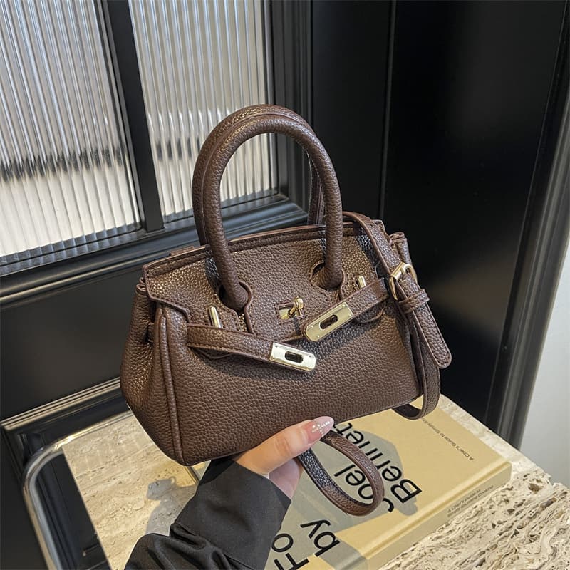 Cross-border bags for women 2024 autumn new style pebbled high-end handbags crossbody bags soft leather platinum bags