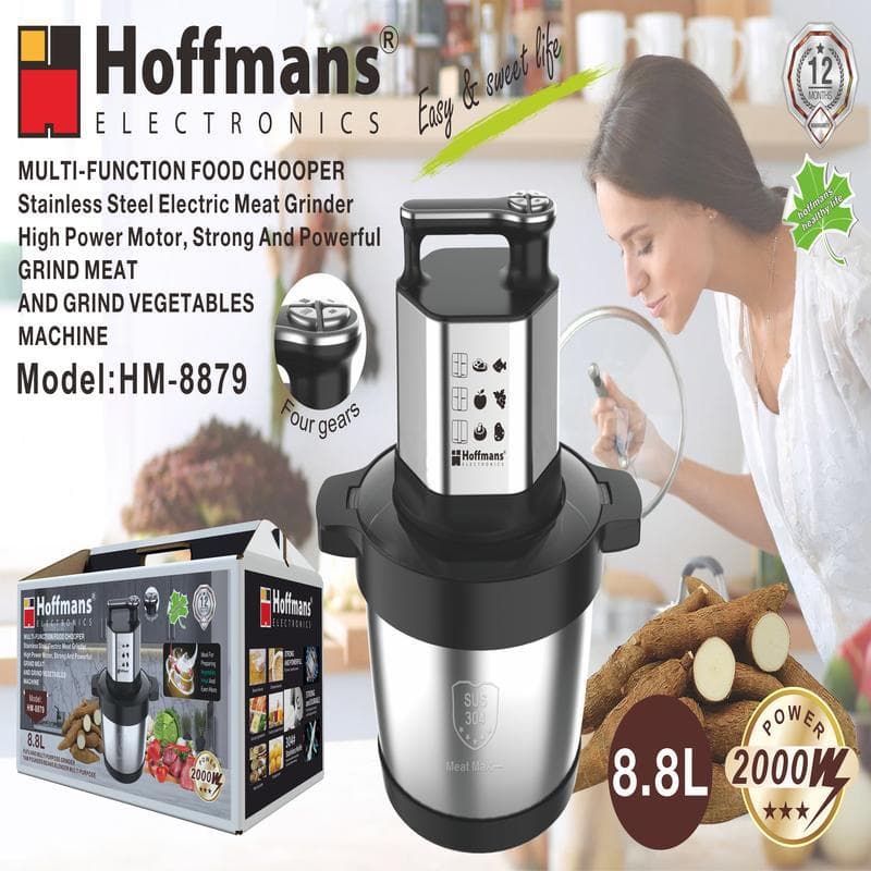 Export Hoffmans Chopper 8879 8.8L Food Chopper 8pcs/CTN 0.2cbm