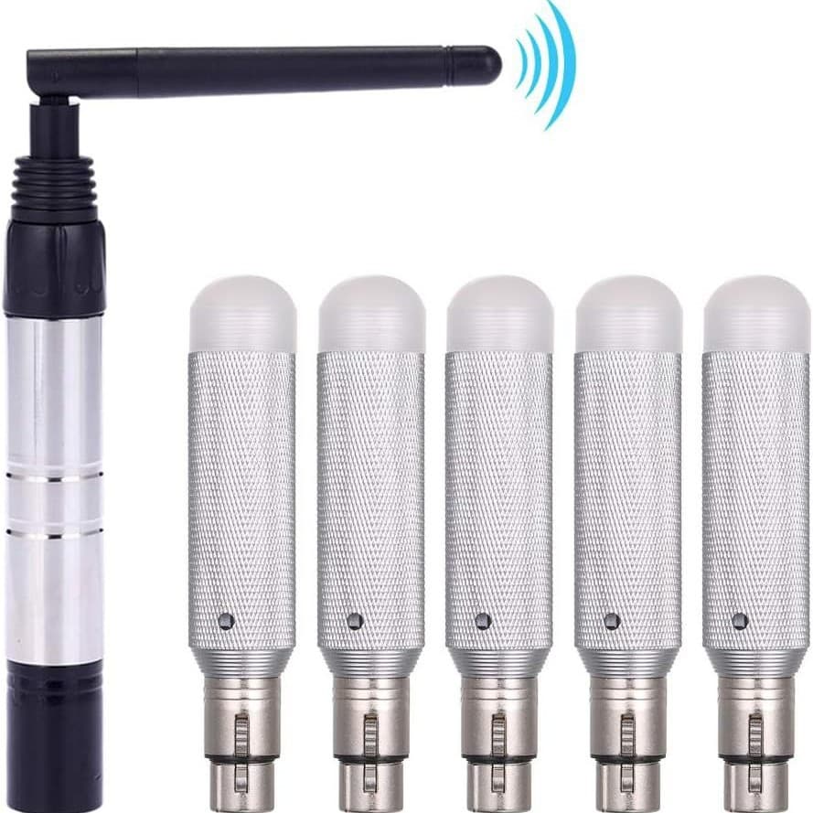 Rechargeable battery wireless dmx512 transceiver DMX signal transmitter wireless transmission signal