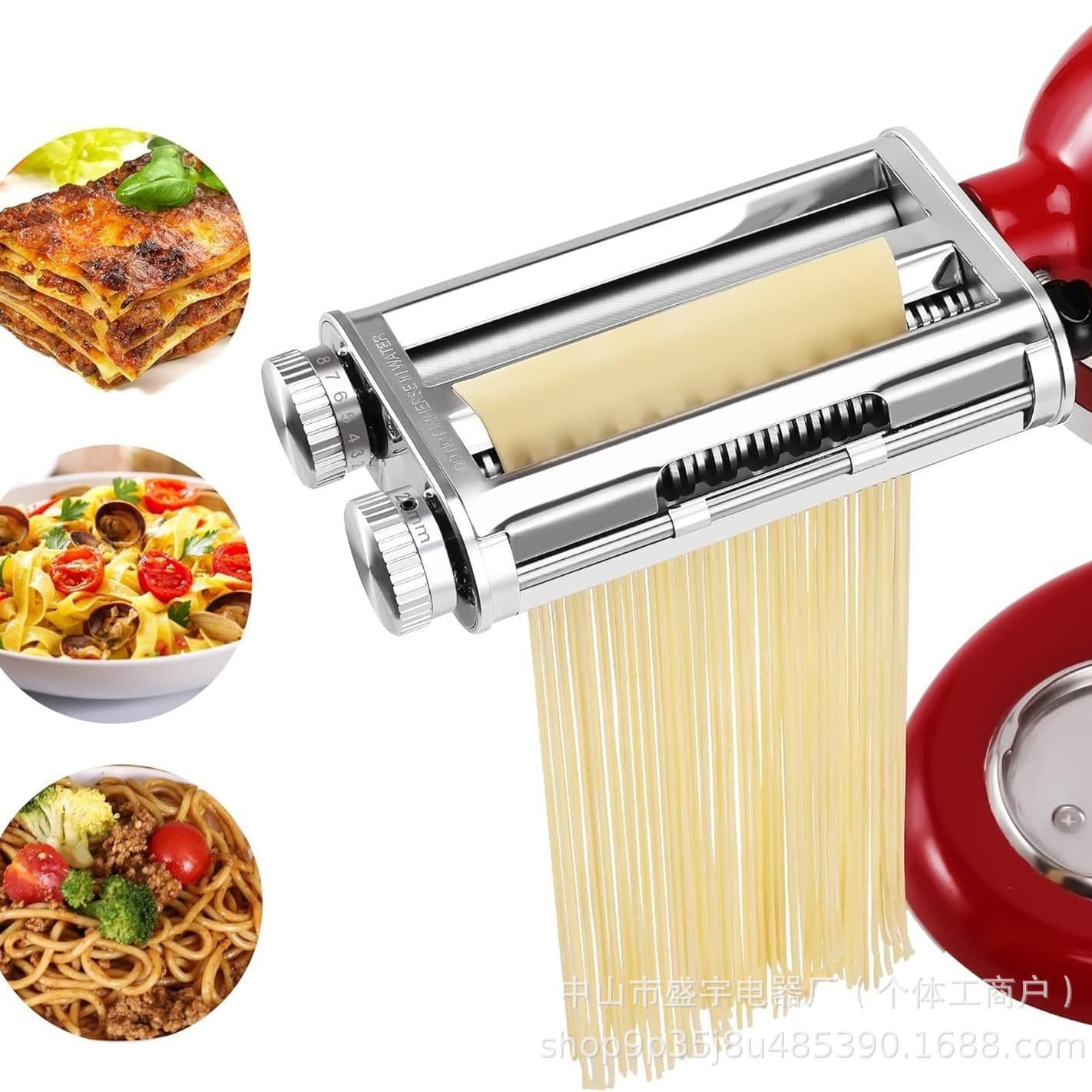 KitchenAid Stand Mixer Pasta Maker Attachment Sheet Roller Cutter Adjustable Thickness Amazon Hot Selling New Arrival
