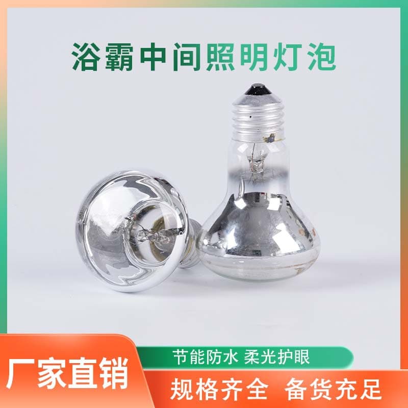 Bathroom Heater Central Lighting 40W Bulb, Old-Style Warm Light for Toilet and Bathroom, Yellow Light, 8.5cm