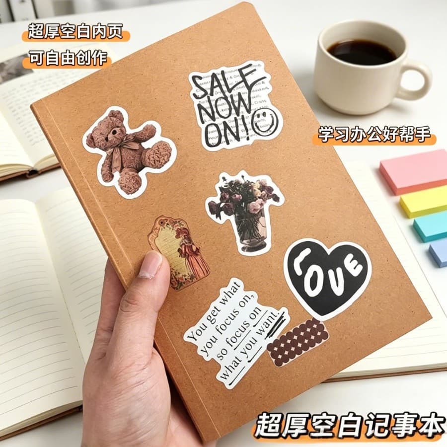 Extra thick blank notebook for high school students to take notes in class and can be used as a general notebook as a scratch pad