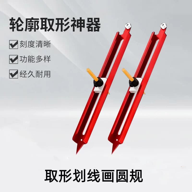 Contour profiler for woodworking, ceramic tiles, irregular shape selection, contour ruler, and arc marking tool.