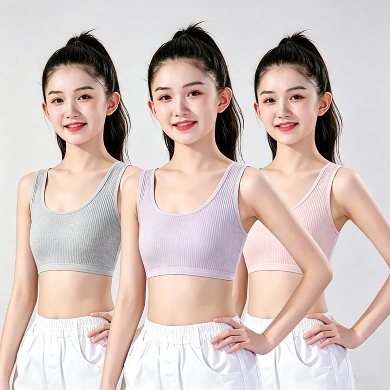 Developmental Vest for Elementary and Middle School Students, Girls Bra for Ages 12-14-16, Thin Teen Girl Underwear