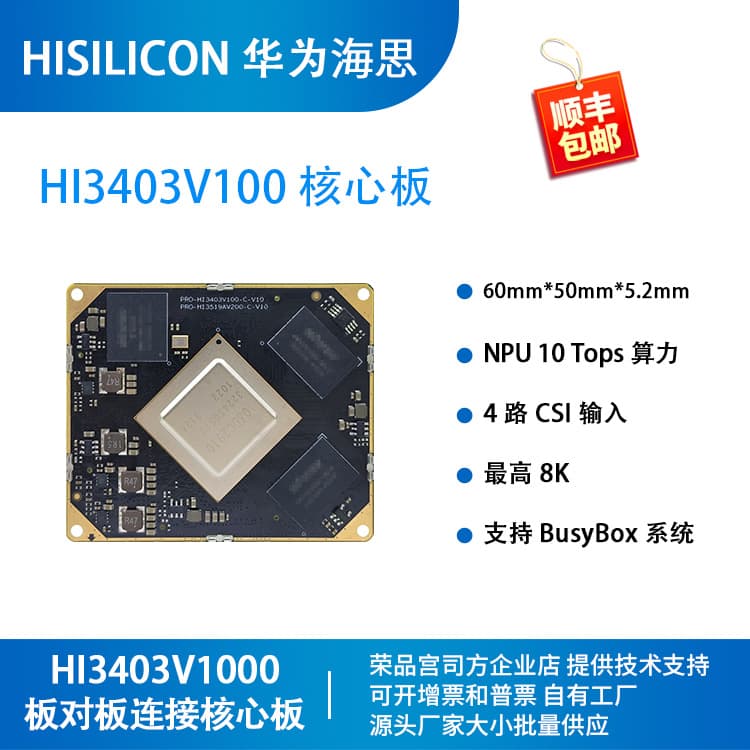 HiSilicon Core Board 108DC2910 NPU10T HI3403V100 Development Board Rongpin PRO-HI3403V100