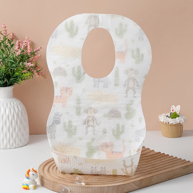 Mu Chun Disposable Bibs, Independent Packaging for Babies, Wash-Free Meal Bibs, Non-Woven Drool Cloths, Ready Stock Wholesale