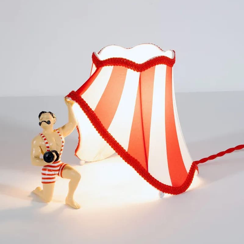 Nordic Modern Study Decorative Lamp French Vintage Bedside Lamp Circus Strongman Creative Bedroom Table Lamp