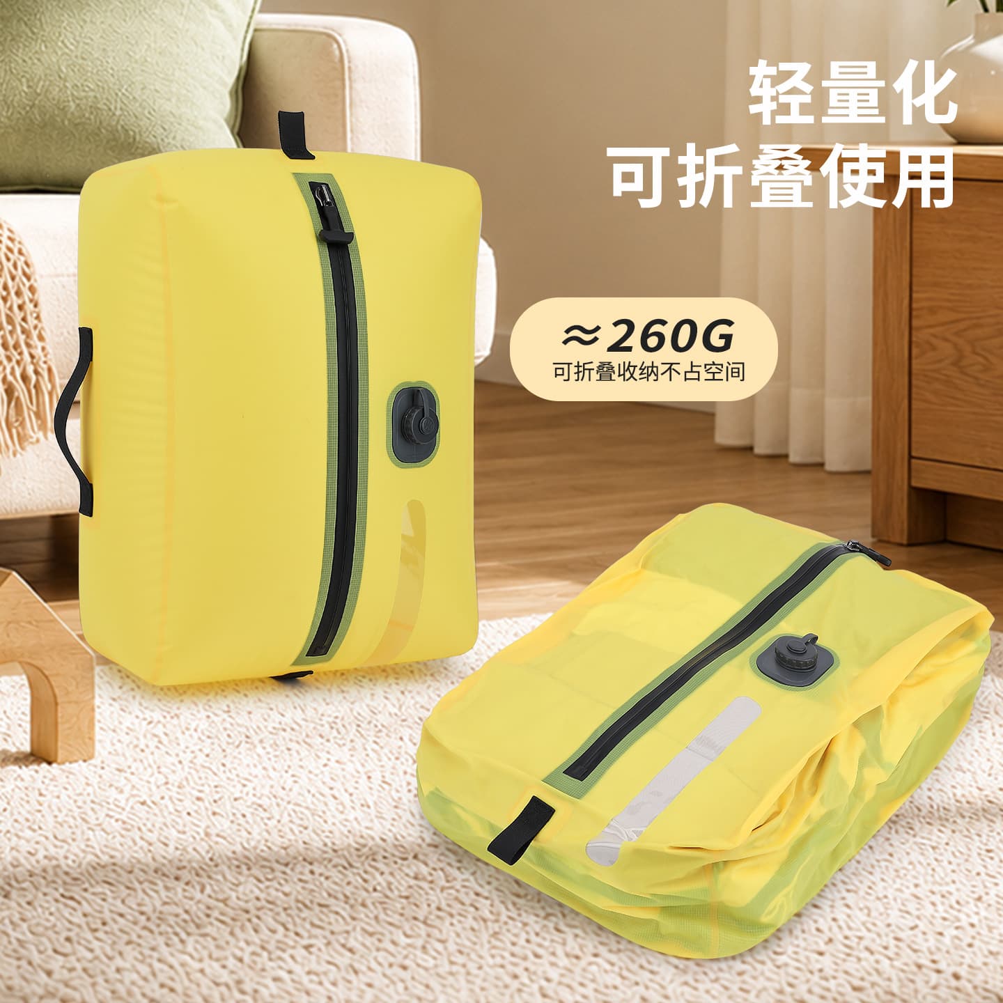 Travel Compression Storage Bag Nylon Vacuum Bag Organizer for Backpacks, Space-Saving, Moisture-Proof, Waterproof, Luggage