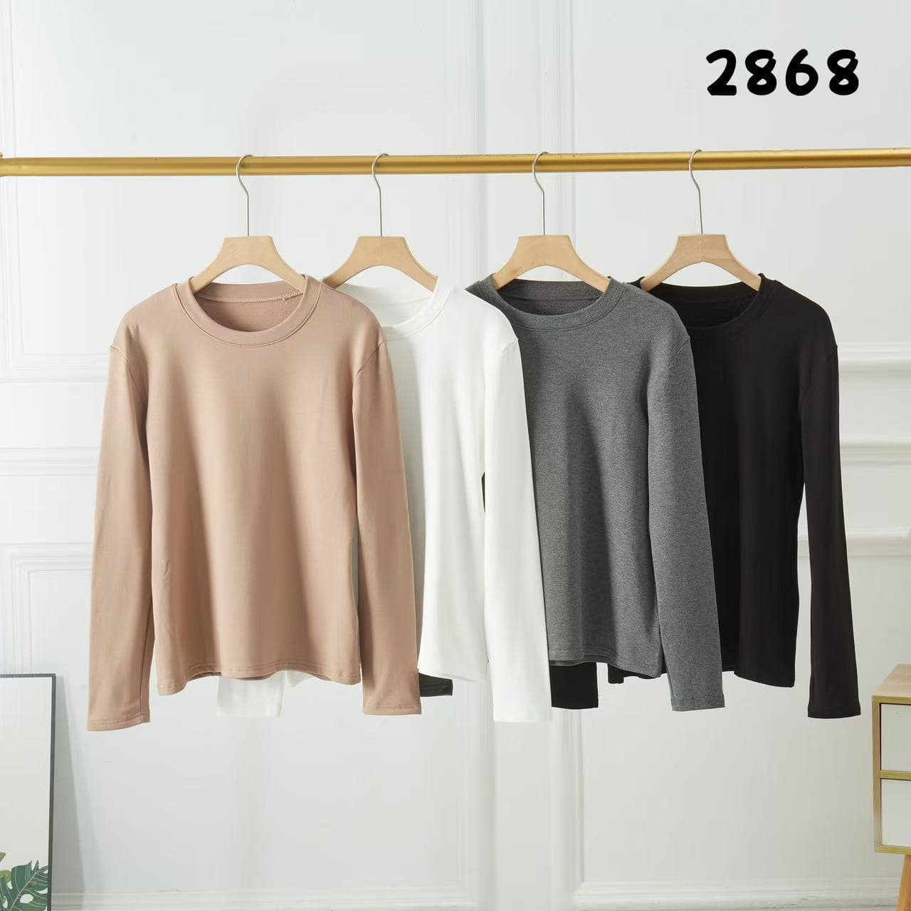 Crew Neck Brushed Modal Long Sleeve Base Layer Top for Women, Autumn/Winter Fleece-Lined, Thickened, Thin Fleece, Basic Style Innerwear