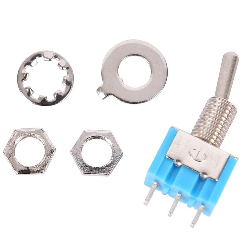 Toggle Switch MTS-102 6MM Rocker Switch 3-Pin 2-Position Rocker Arm Switch Mini Toggle Switch