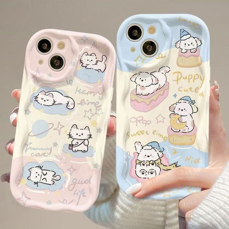 ins cartoon apple 16pro mobile phone case iPhone15 cute 14/13x set xsxr women's promax all inclusive