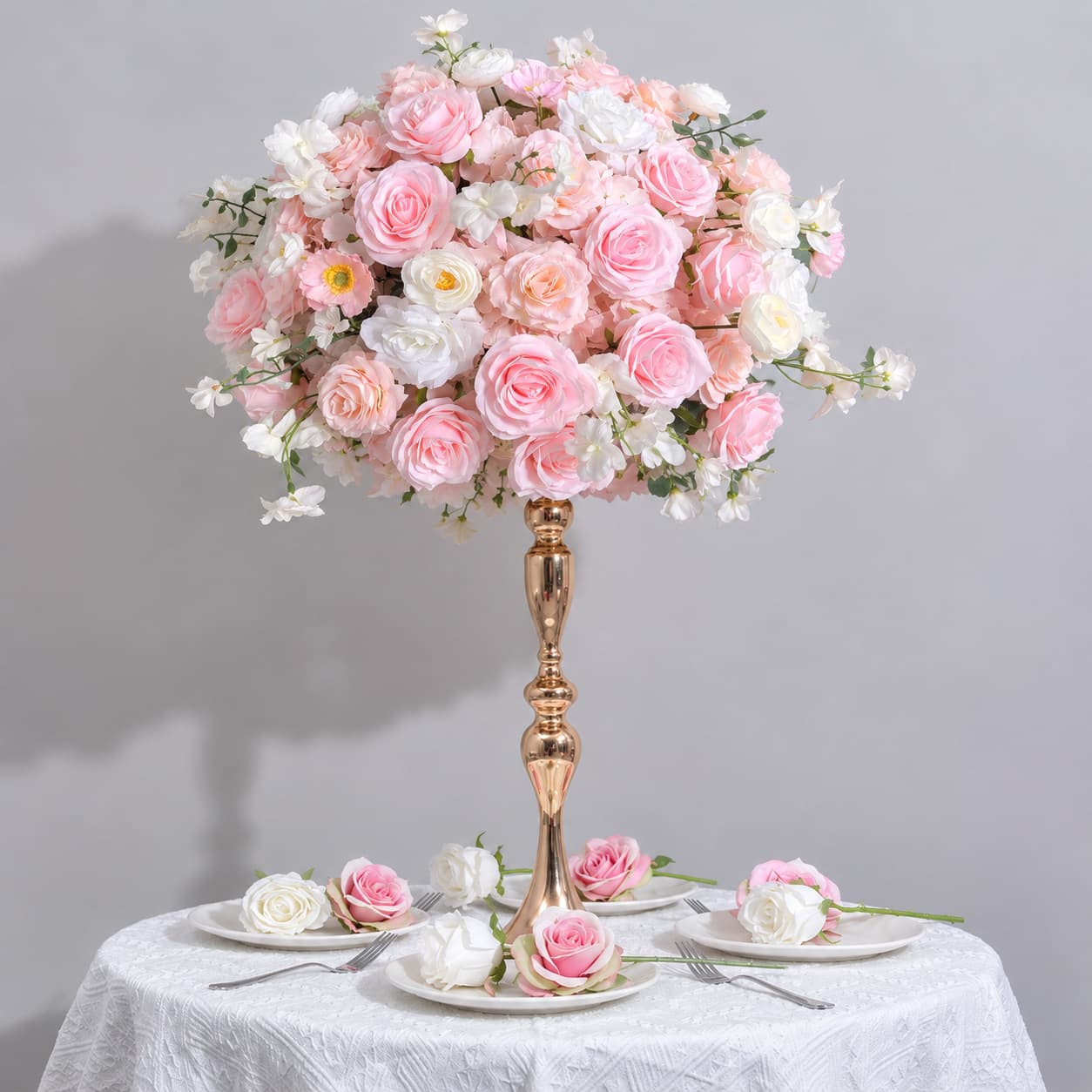 New wedding artificial flower eucalyptus table flower fake flower road lead flower stage flower background flower dot table flower finished silk flower