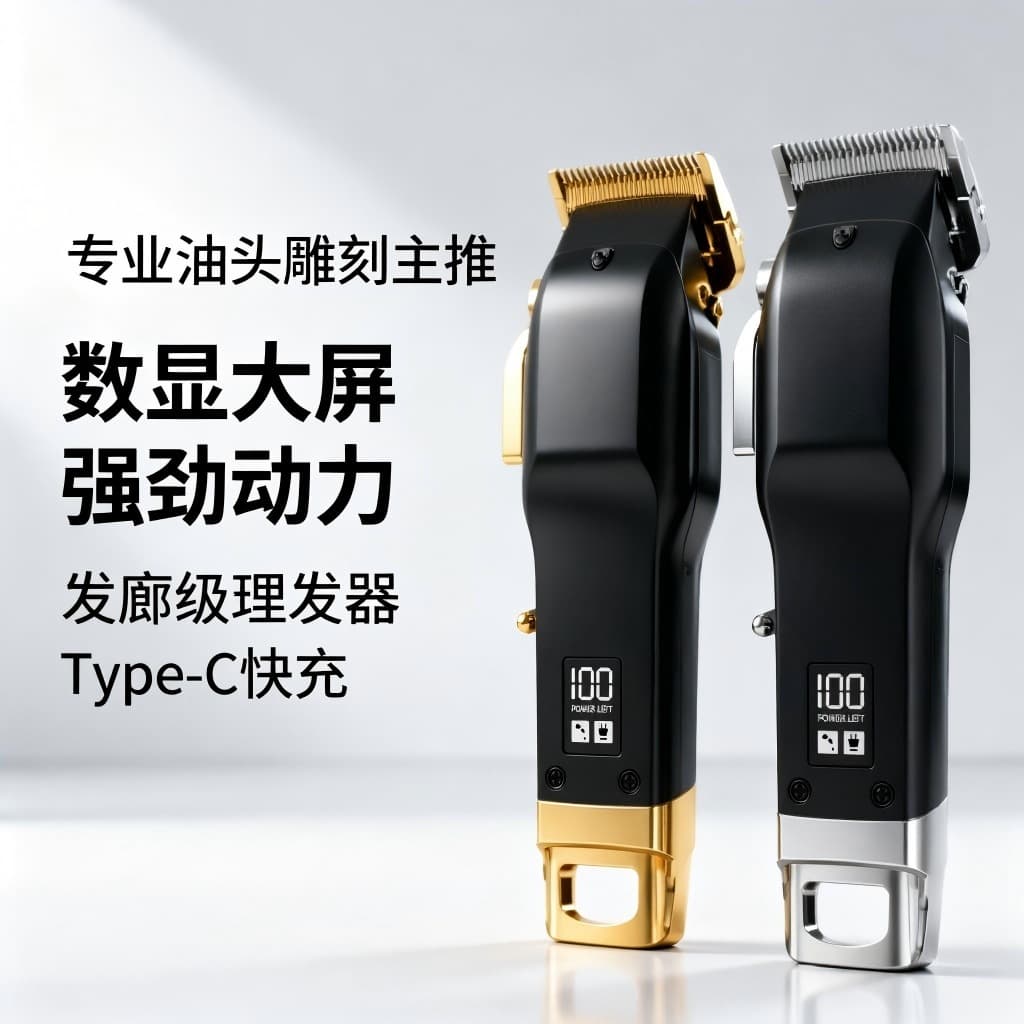 Cross-border Electric Hair Clipper Set for Professional Use, Digital Display Hair Trimmer Kit