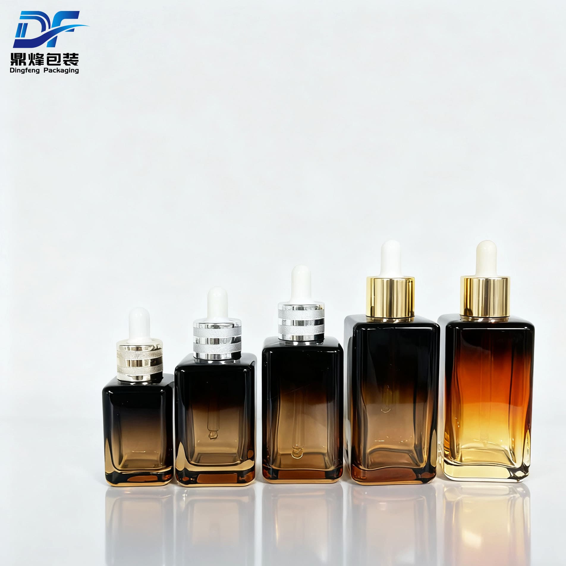 In Stock Small Brown Dropper Bottle 30ml 50ml Essential Oil Bottle 100ml Serum Refill Bottle Glass Packaging Empty Bottle