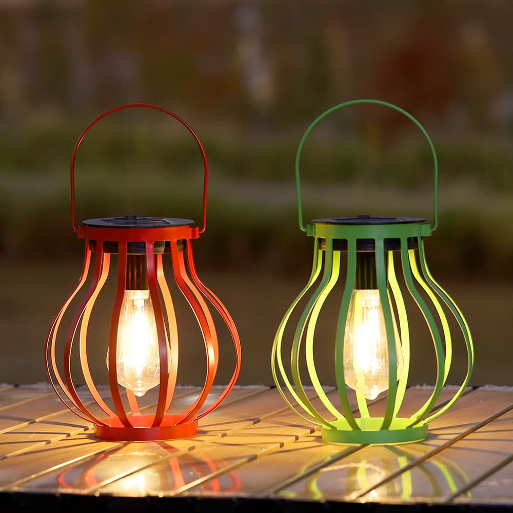 New Cross-border Solar Garden Light in Stock, Wrought Iron Hollow Outdoor Garden Decorative Lawn Light, Camping Light