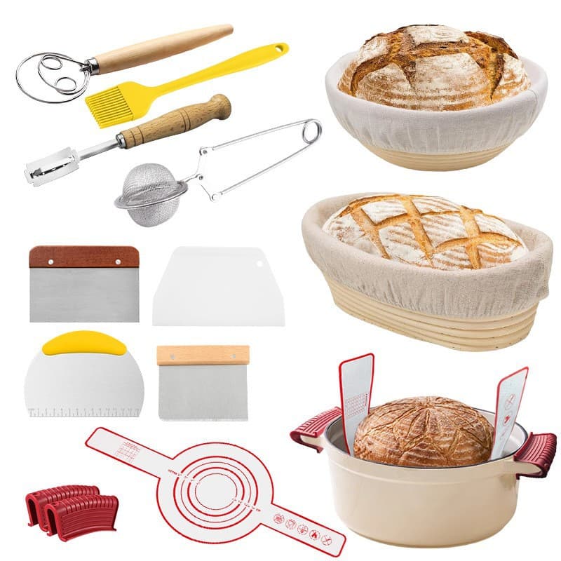 Amazon Bread Making Tool Kit Sourdough Starter Set Bread Proofing Basket Tool Bread Scoring Tool
