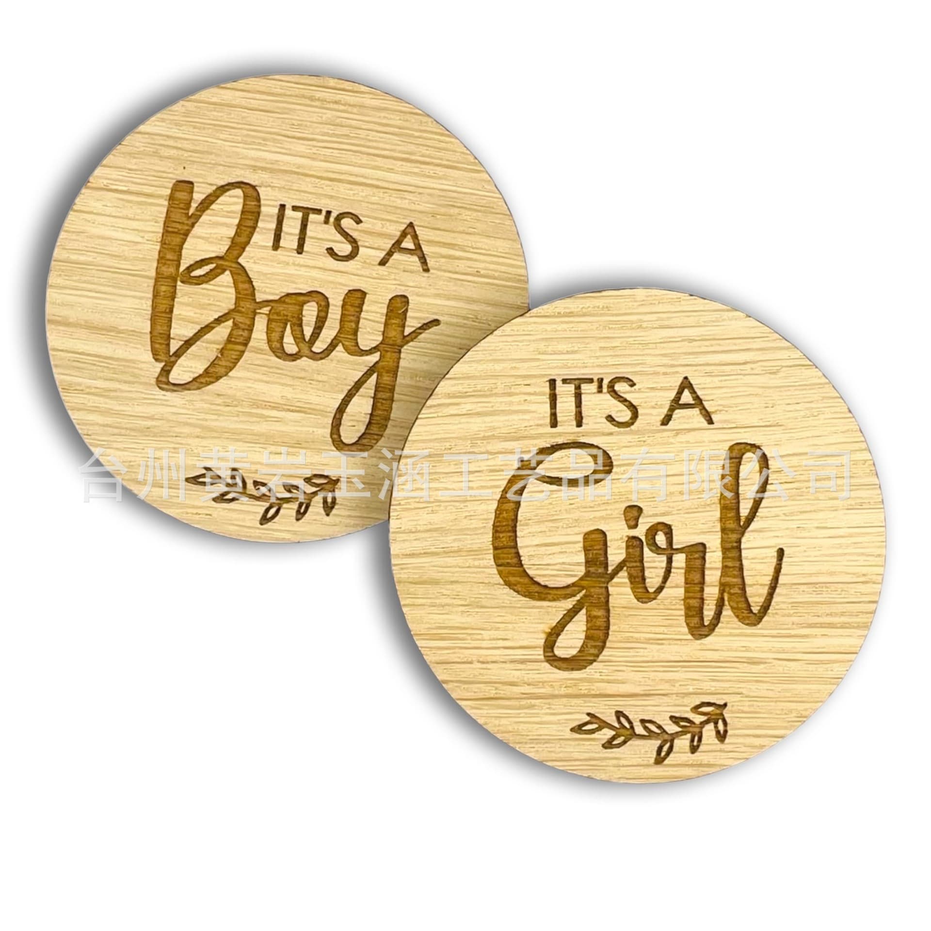 New Cross-Border Baby Birth Sign Door Hanger Decoration Newborn Wooden Round Plaque Souvenir