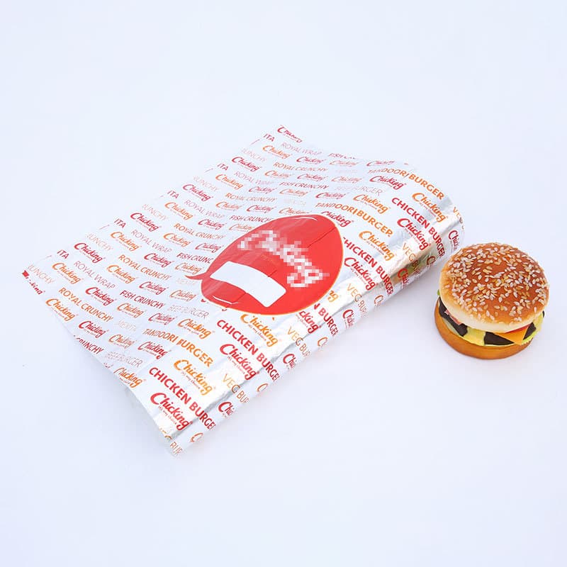 Manufacturer's in-stock food-grade thickened aluminum foil for takeaway hamburgers, sandwiches, fried chicken packaging