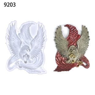Flag Eagle Silicone Mold DIY Wall Decoration Hanger Semi-3D Eagle Wings Flag Epoxy Mold