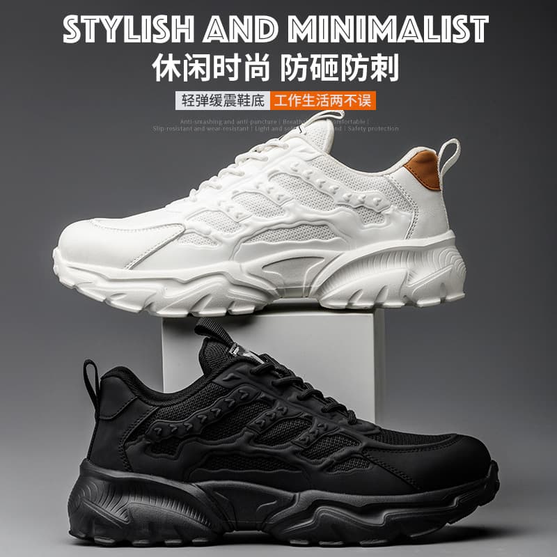 Cross-Border New Anti-Smash and Anti-Puncture Labor Protection Shoes Eva Outsole Lightweight and Comfortable Safety Shoes Fashionable Wear-Resistant Construction Site Shoes