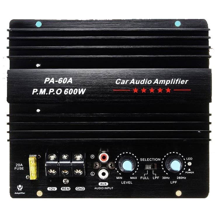 PA-60A 12V Car Amplifier Board High Power Audio Subwoofer External Amplifier 12V Amplifier 600W