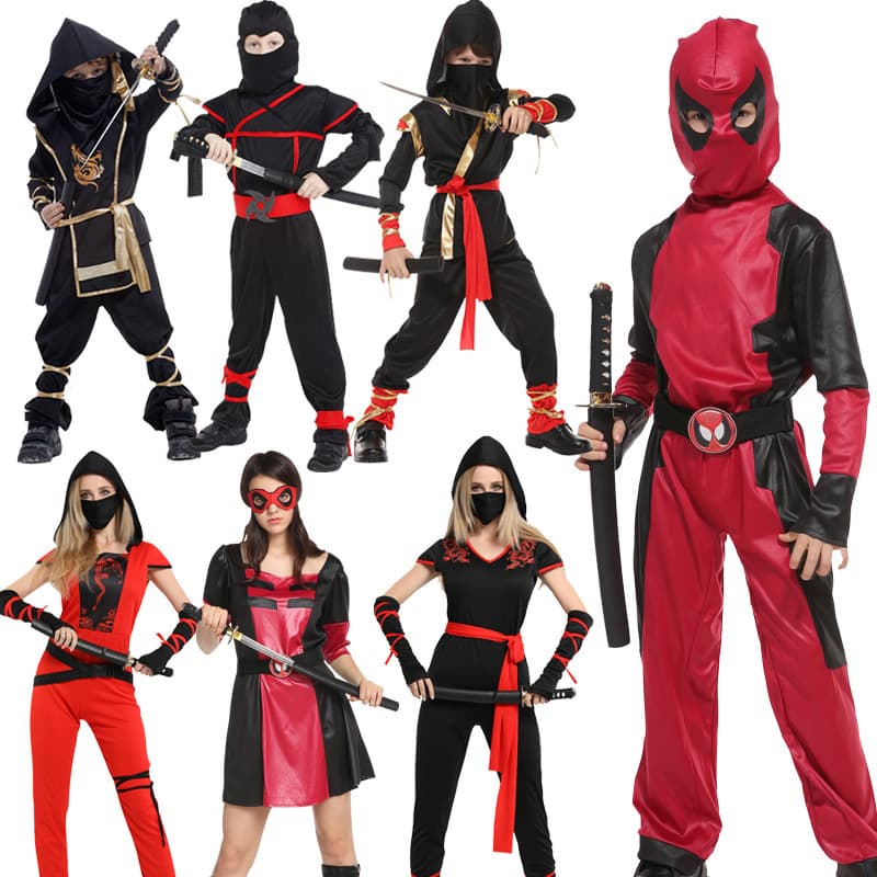 Halloween Cosplay Japanese Ninja Masquerade Costume Invincible Death God Warrior Deadpool Costume Hero