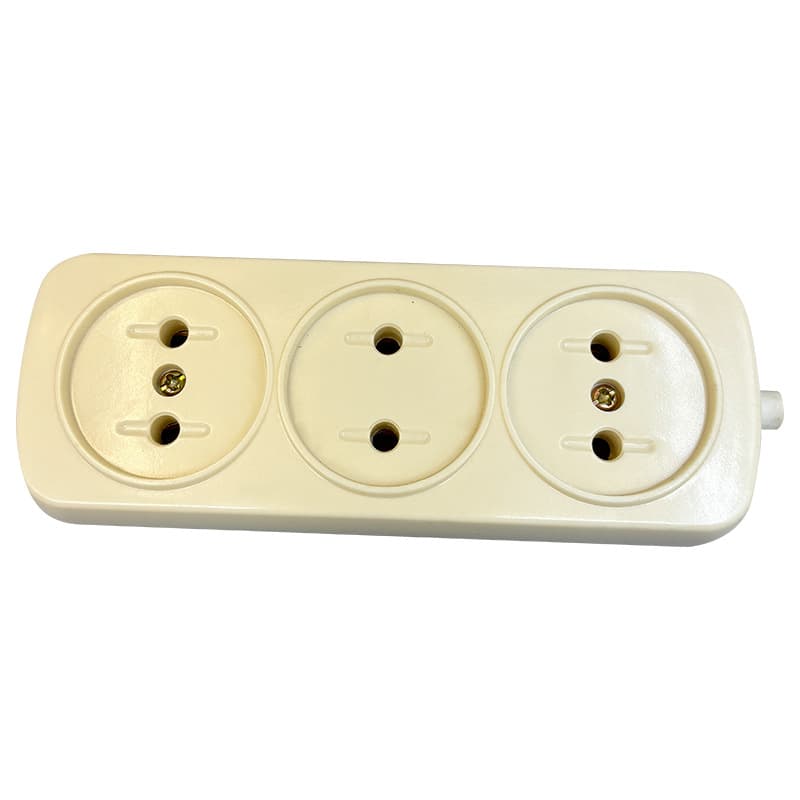 Cross-border European standard black bakelite shell power strip Russian socket wholesale Russian three-outlet socket
