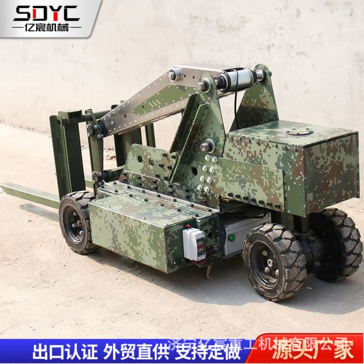 Remote Control Off-road Forklift Intelligent Hydraulic Lifting Stacking Truck 0.6 Ton 0.8 Ton 1 Ton Multi-function Forklift
