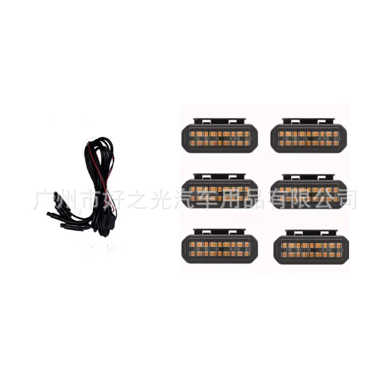 Cross-border Hot Selling Car Grille Small Yellow Light Clip-on Off-road Pickup Grille Modification Universal LED Grille Light