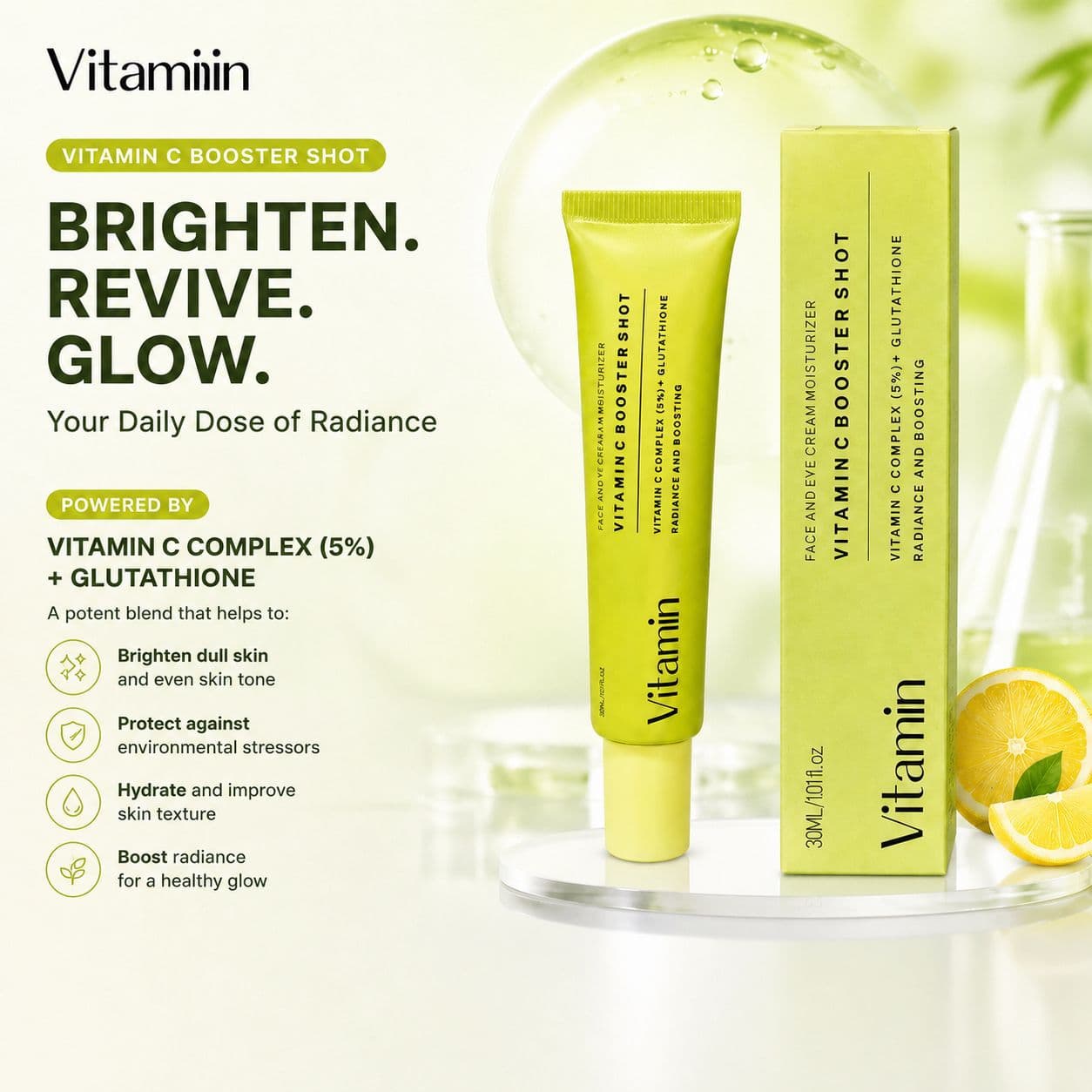 Cross-border Vitamin C Serum Vitamin C Face and Eye Cream Moisturizer