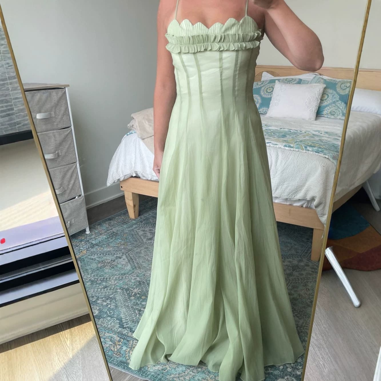 Cross-border European and American 2026 women's spring and autumn new suspender skirt collarless long waist dress slimming sleeveless long skirt