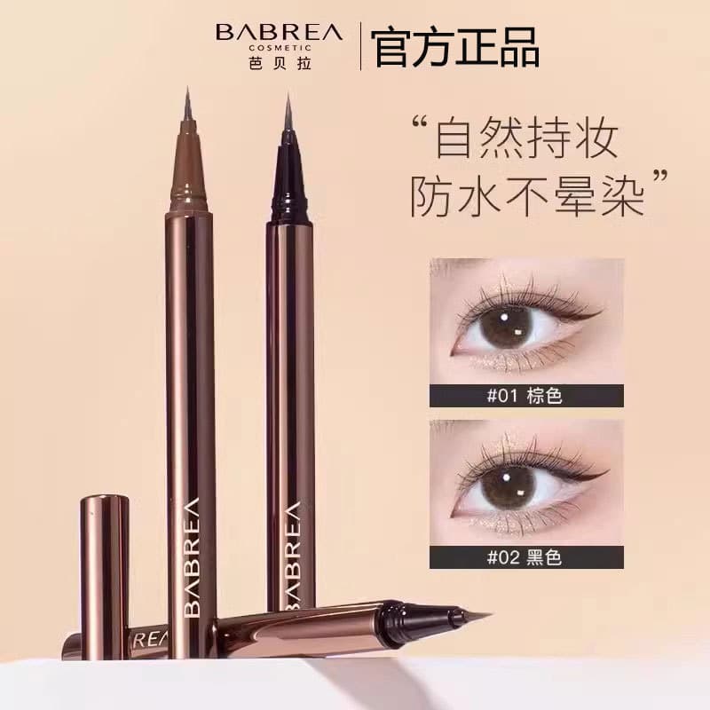 Babera Ultra-Fine Eyeliner Pen Waterproof Sweat-Proof Smudge-Proof Authentic Long-Lasting Super Fine Smooth Continuous Easy to Control for Beginners