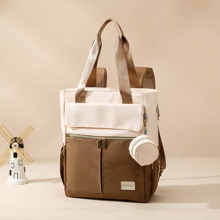 Baby outdoor diaper bag, color matching mother and baby bag, pacifier bag, insulated bottle bag, business mommy bag that can hold computer
