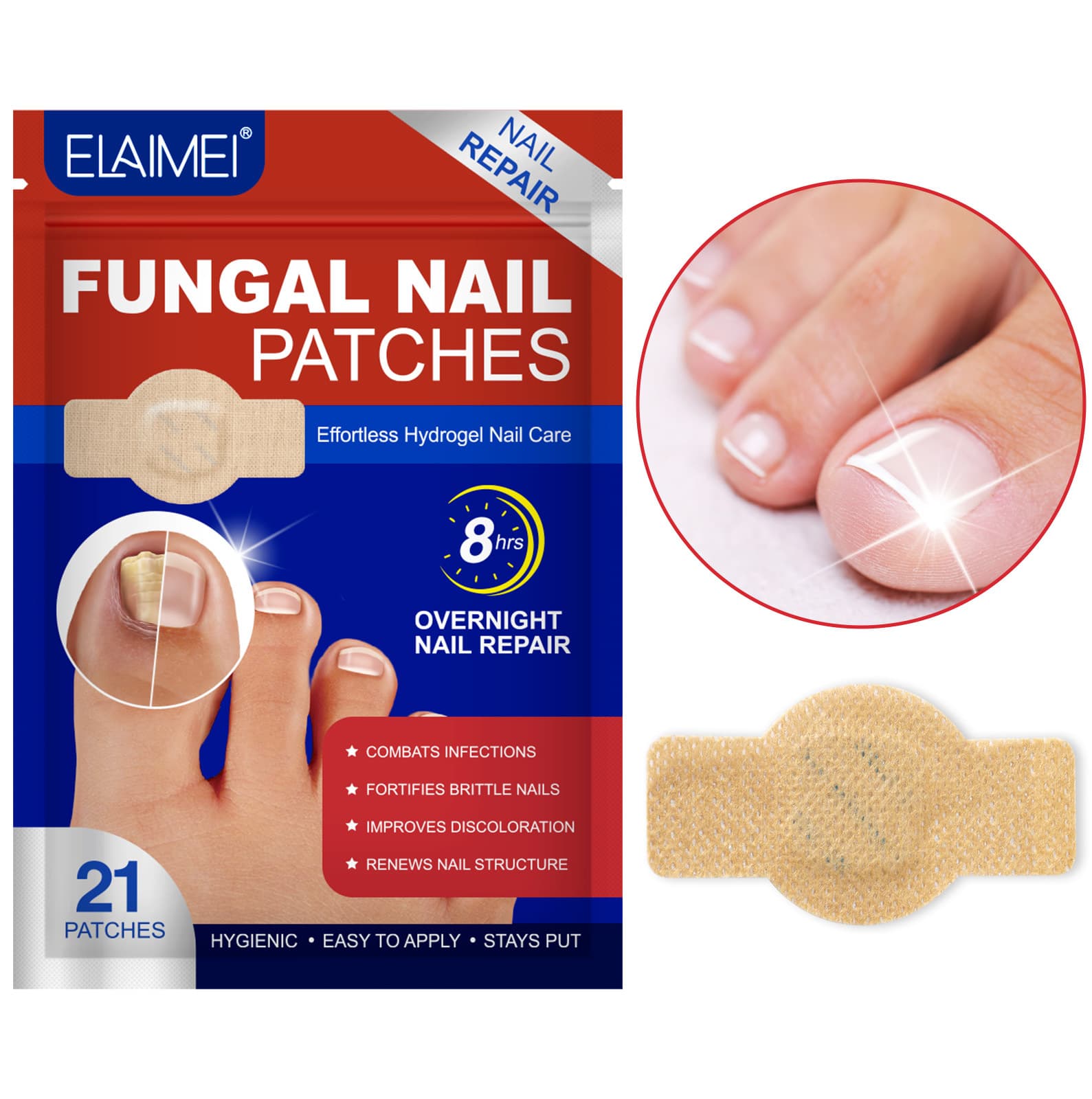 Cross-border ELAIMEI Nail Sticker Bacteriostatic Patch Nail Correction Patch Ingrown Nail Toenail Protector