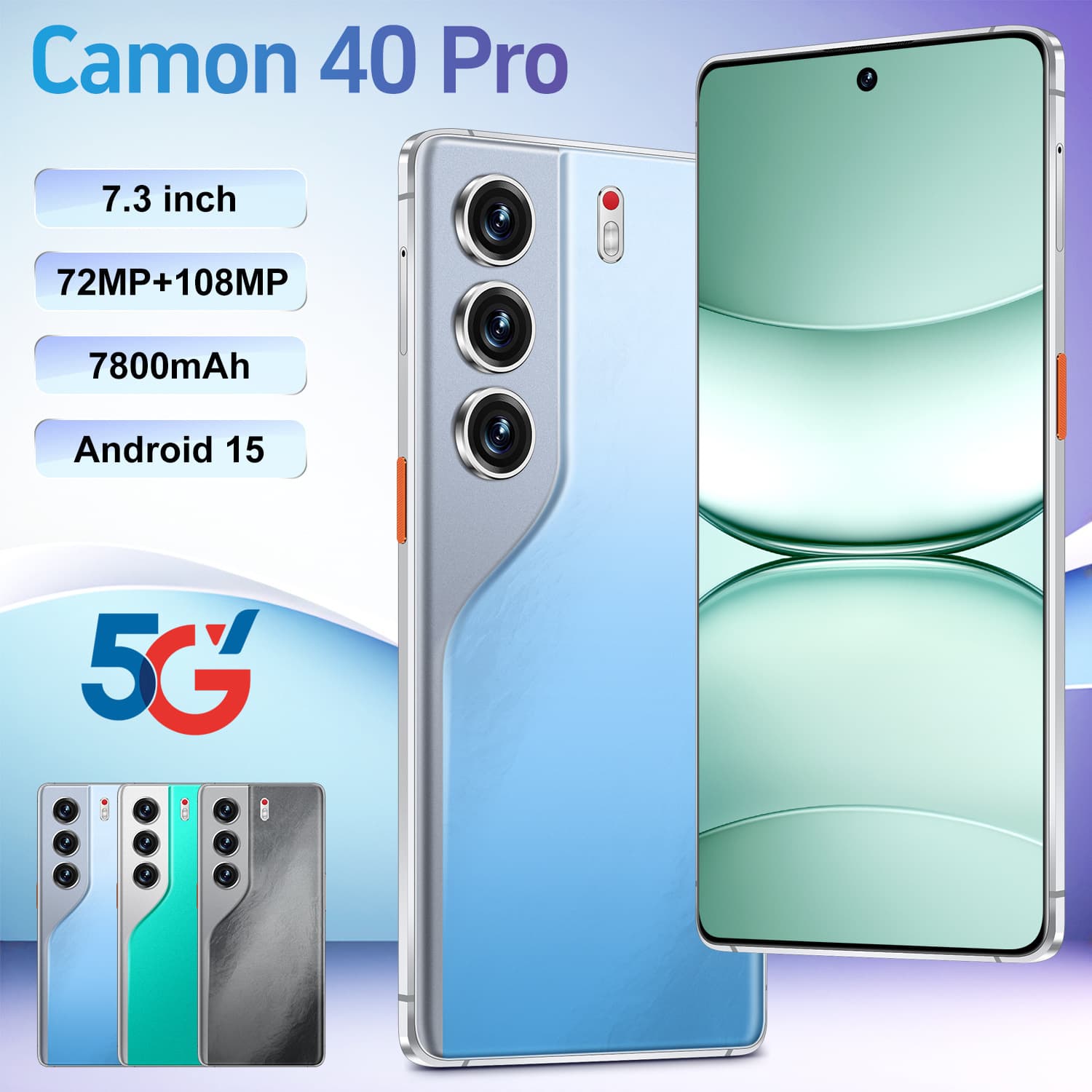 Cross-border New Camon 40 Pro Android 7.3-inch Large Screen 16+1T Phone Source Factory TK Dropshipping Available
